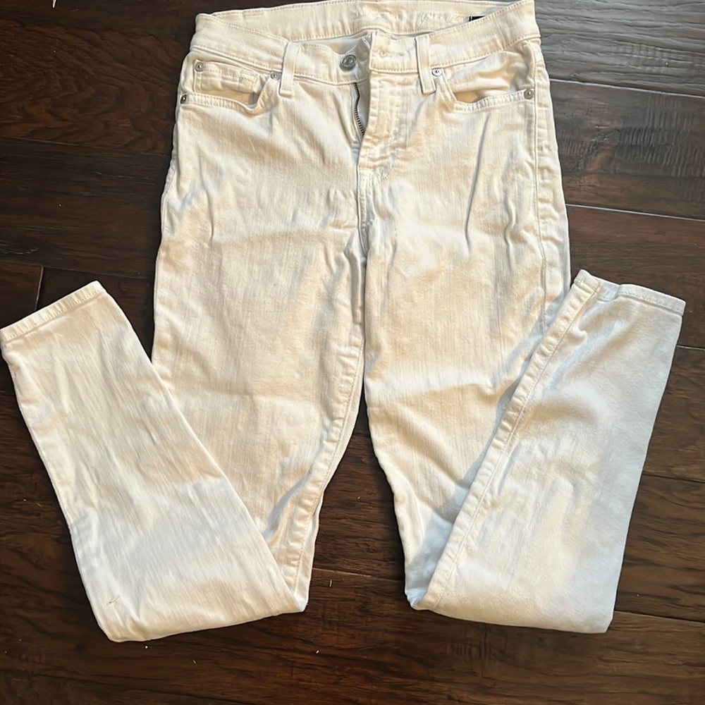 7 For All Mankind Women's Skinny Jeans - Cream